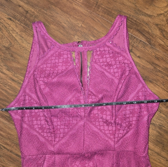 Free People Magenta Missed Connections Halter Mini Dress - Picture 11 of 15